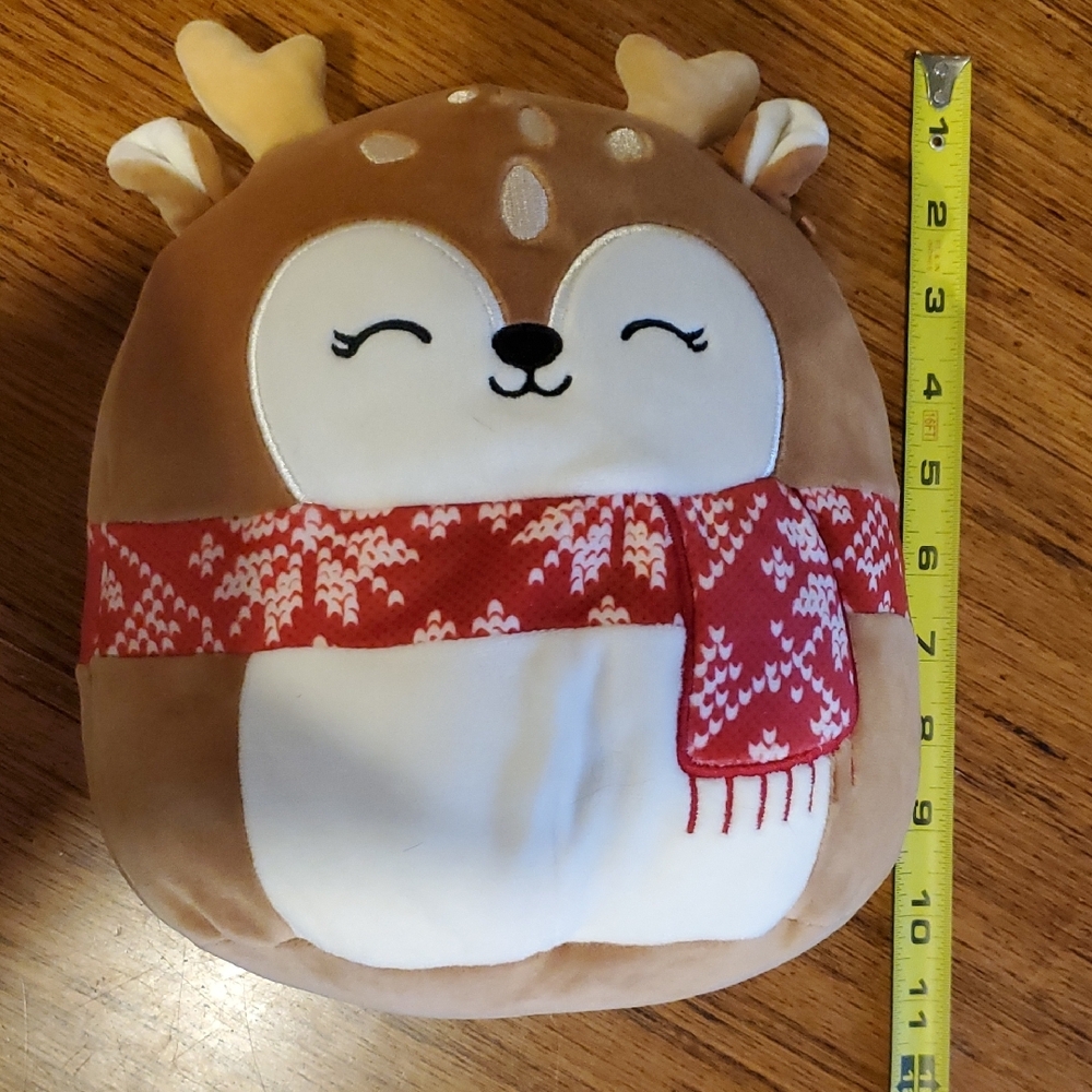 Adorable Plush Deer Toy with Red Scarf